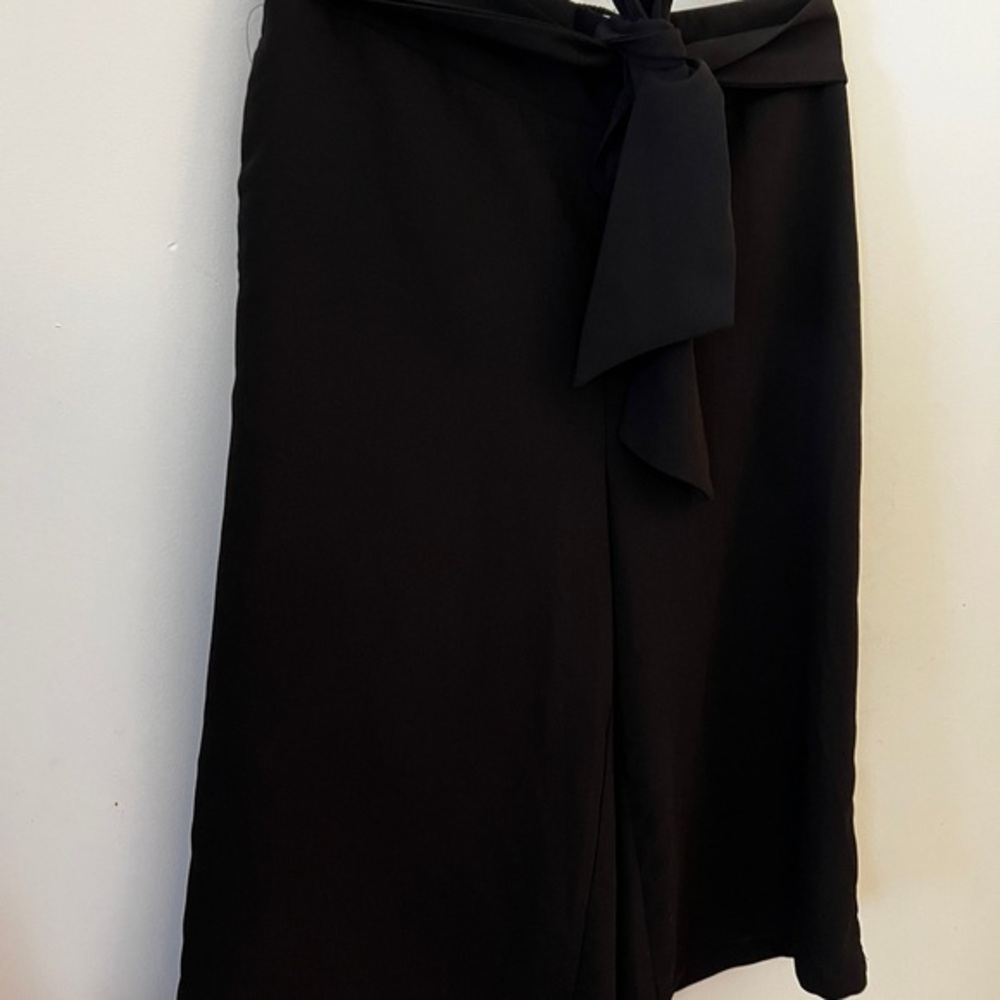 Pinkblush Black Wrap Wide Leg Palazzo Pants